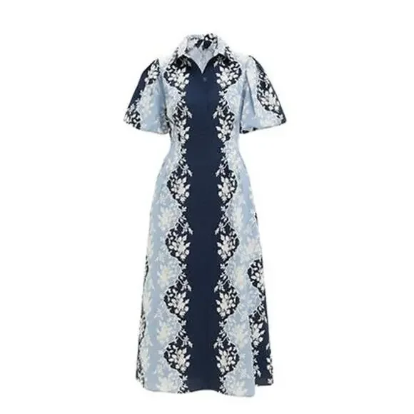 TUCKERNUCK Blue Fog Delaney Dress Size L NWT Retail $298 Tuckernuck - Picture 7 of 7